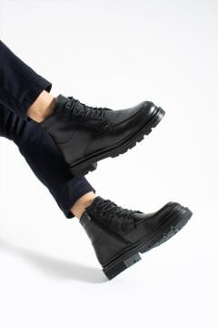 SHOEMAKER El Yapımı Kürklü Siyah Klasik Erkek Çizme Bot | Kışlık ve Suya Dayanıklı E-222SYH