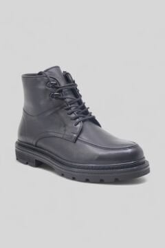 SHOEMAKER El Yapımı Kürklü Siyah Klasik Erkek Çizme Bot | Kışlık ve Suya Dayanıklı E-222SYH