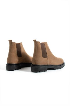 ShoeMaker Bej Hakiki Nubuk Erkek Chelsea Çizme E-211BN