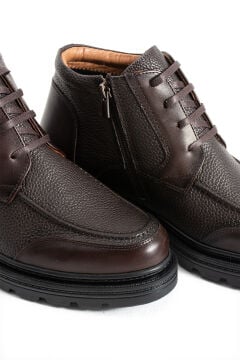 ShoeMaker Kahverengi Floter Deri Fermuarlı / Bağcıklı Erkek Bot E-244KV