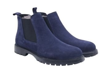 Derici.com | Alışveriş Sebebiniz - DERİ-G LACİVERT SÜET KÜRKLÜ