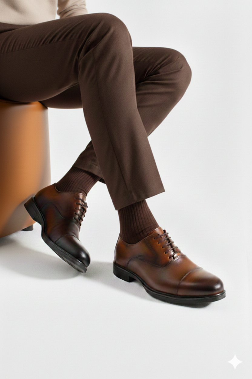 Shoemaker Taba El Yapımı Klasik Erkek Ayakkabı E02-4117TB