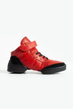 SüperSport Kırmızı Bayan,Erkek Hakiki Deri Dans ve Yürüyüş Ayakkabısı DSB-K