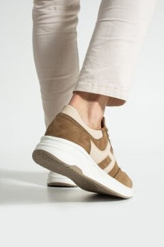 ShoeMaker Kum Beji Nubuk El Yapımı Hakiki Deri Erkek Sneakers C-060-KBN