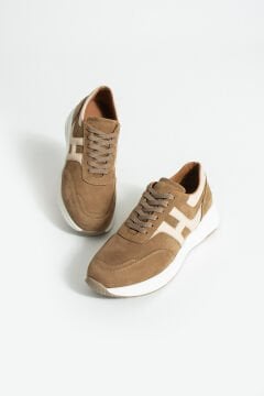 ShoeMaker Kum Beji Nubuk El Yapımı Hakiki Deri Erkek Sneakers C-060-KBN