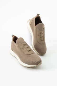 ShoeMaker Vizon Triko Hakiki Deri Erkek Sneakers TRK18-VZN