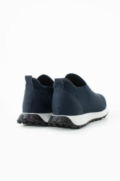 ShoeMaker Lacivert Triko Hakiki Deri Erkek Sneakers TRK18L