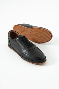 ShoeMaker Siyah Polman Hakiki Deri Rahat Erkek Sneaker C55SY