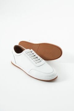 ShoeMaker Beyaz Polman Hakiki Deri Erkek Sneaker C55BY