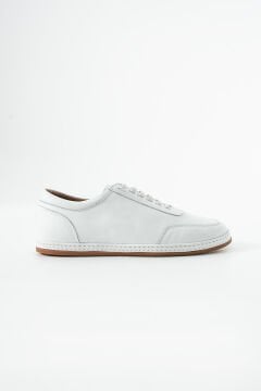 ShoeMaker Beyaz Polman Hakiki Deri Erkek Sneaker C55BY